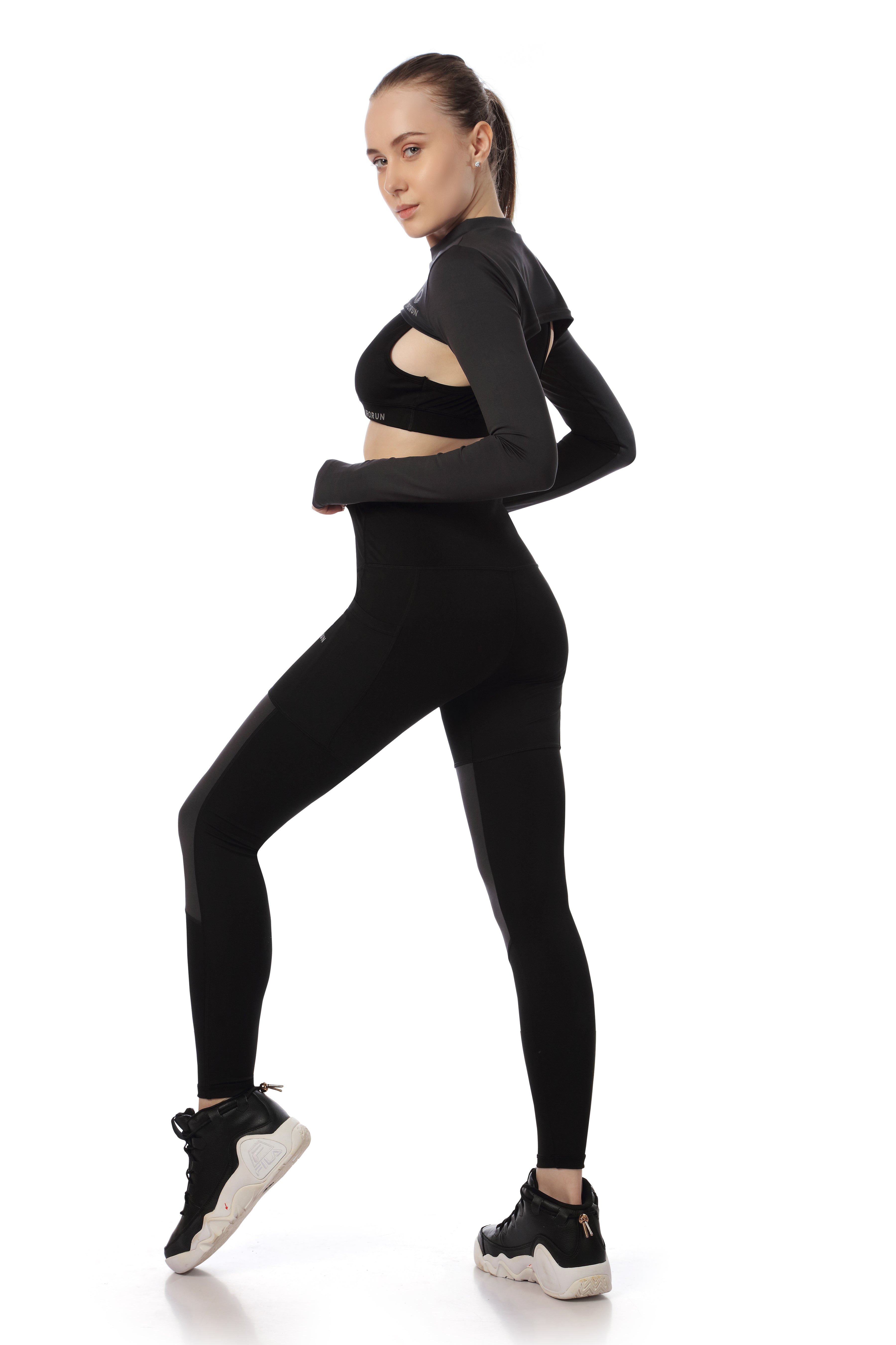 Shrug– Chest Cut & Thumbholes with Bra