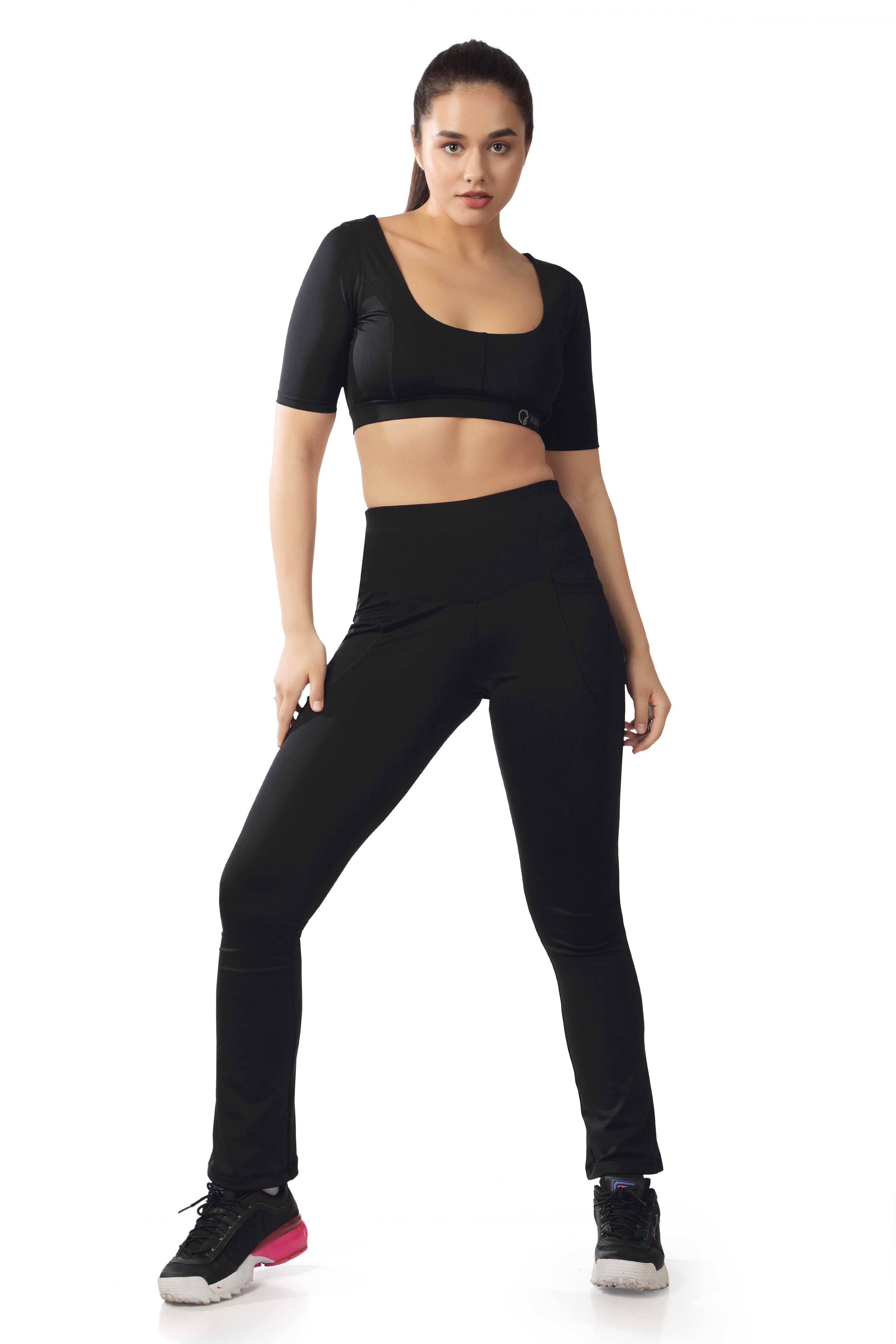 HP Backless Crop Top- Half Sleeve