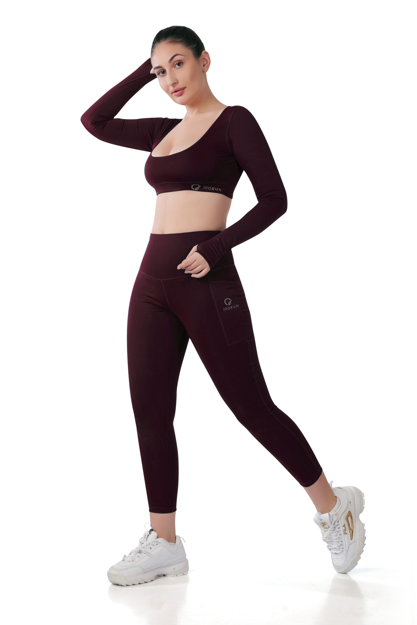 Square Neck Co-Ord Set with Full Sleeves