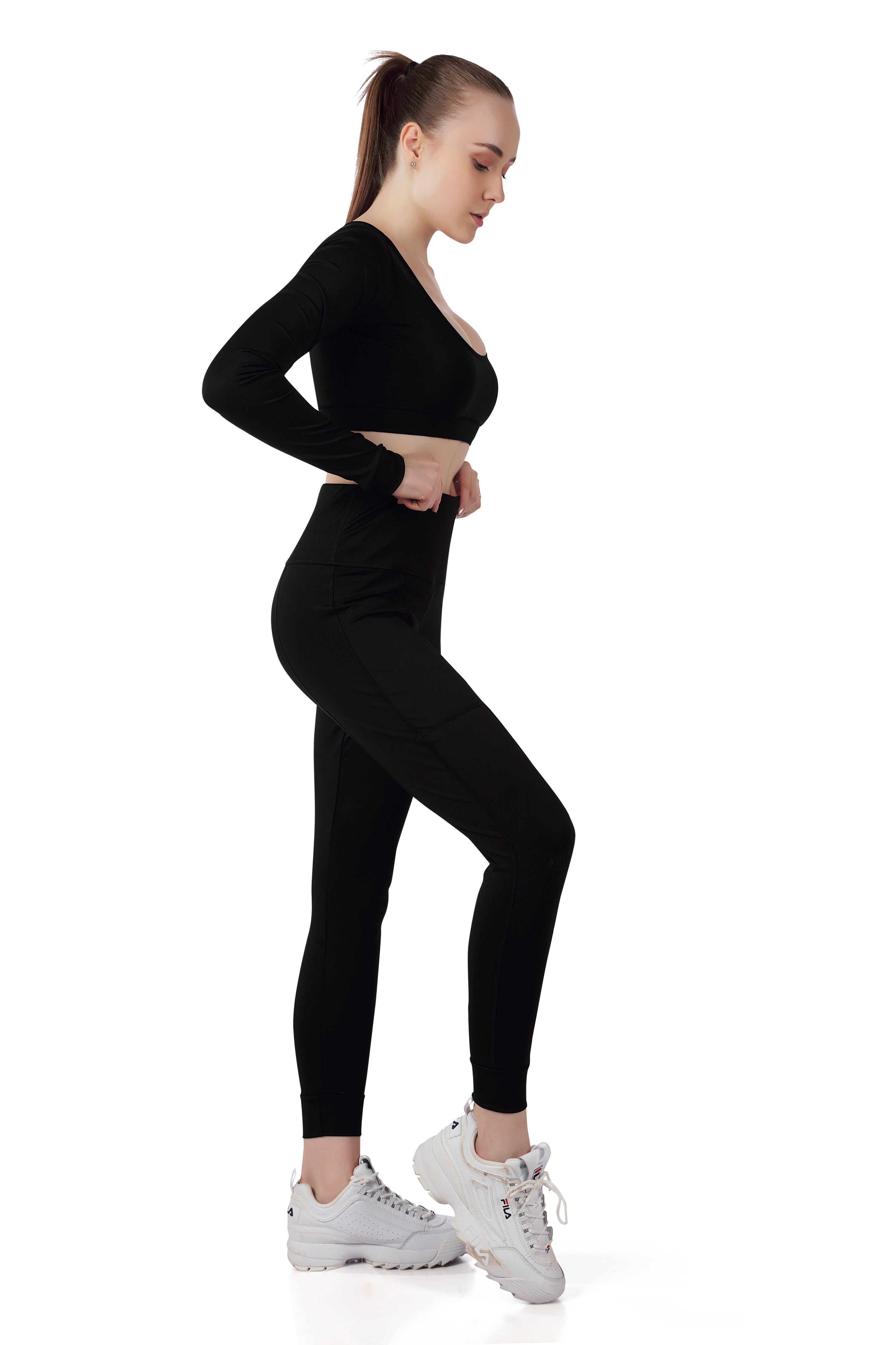 Square Neck Co-Ord Set with Full Sleeves
