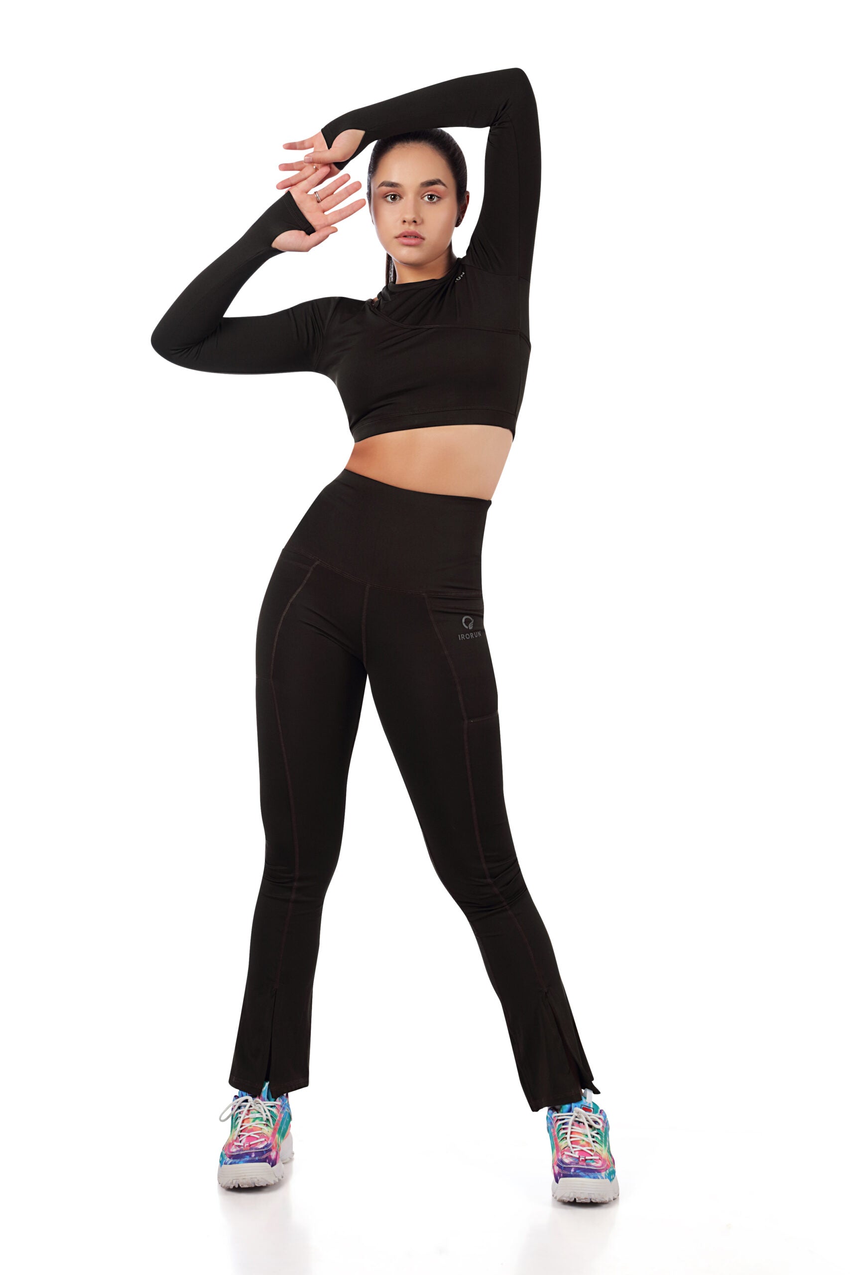 1 Shoulder Cut Co-Ord Set with Long Sleeves