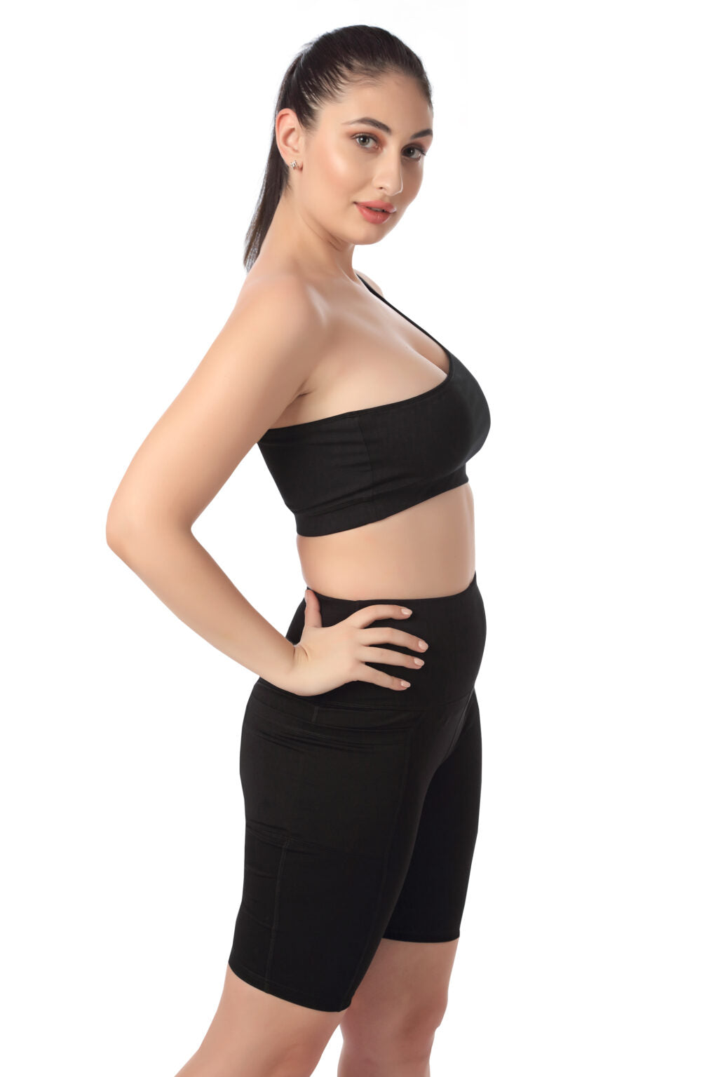 High Waist Cycling Shorts – Sweatproof & Stretchy
