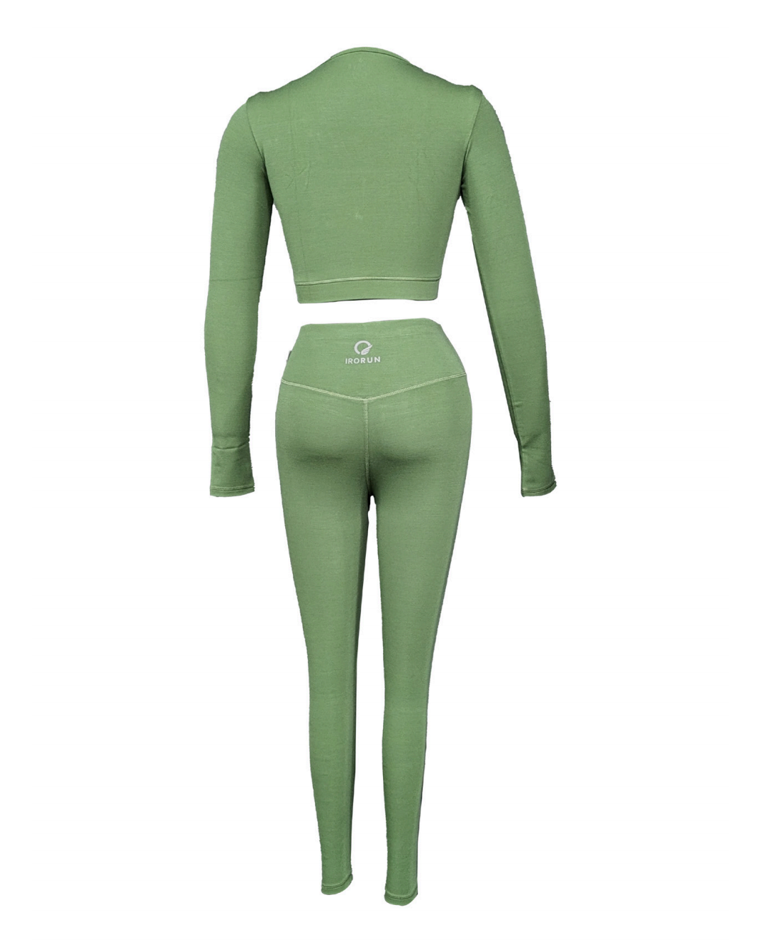 Deep Neck Crop Top – Long Sleeve Contour Fit