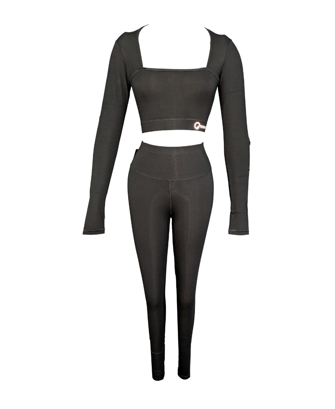 Deep Neck Crop Top – Long Sleeve Contour Fit