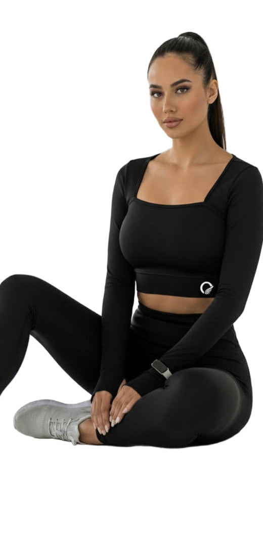 Deep Neck Co-Ord Set – Sculpting Activewear