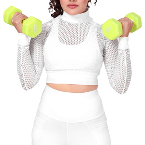 Bianca Mesh Crop Top – Breathable Layered Style