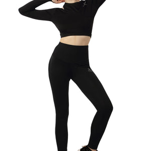 1 Shoulder Cut Crop Top – High Neck, Sleek Look