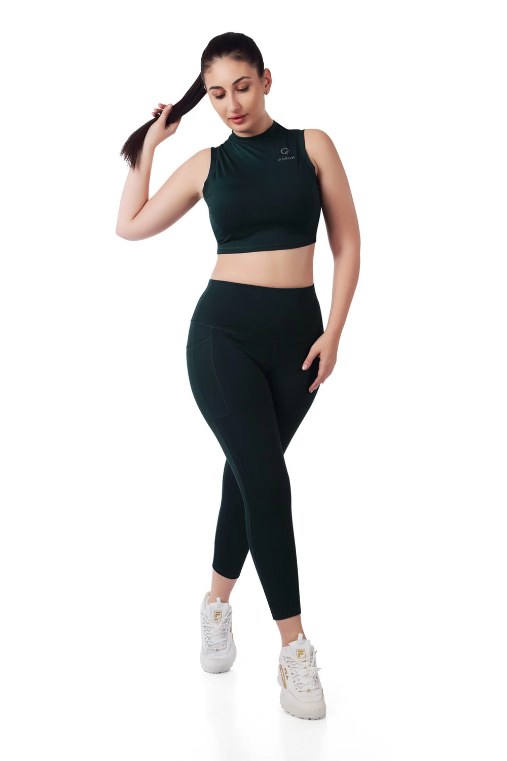 Mock Neck Sleeveless Top – Body Hug Fit