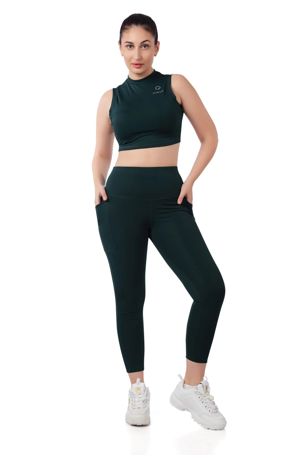 Mock Neck Sleeveless Top – Body Hug Fit