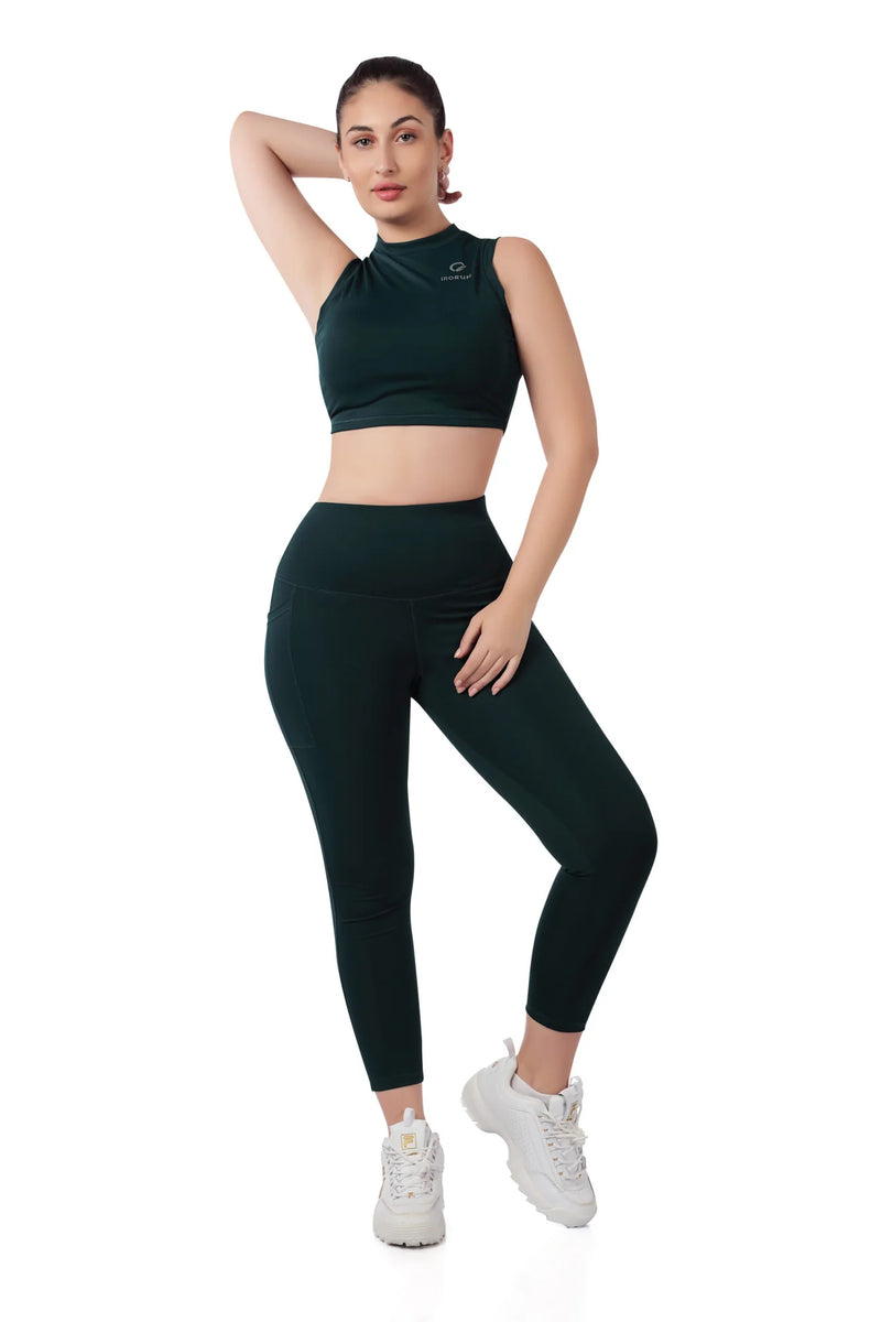 Mock Neck Sleevless Co-Ord Set