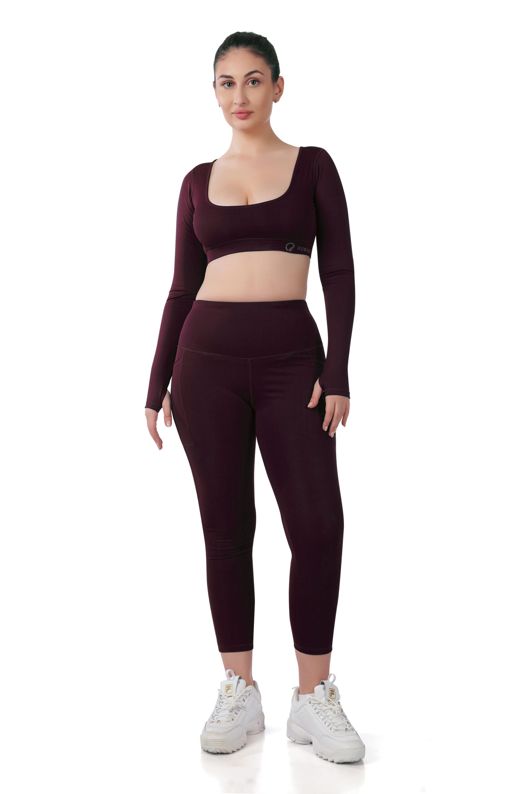 Square Neck Co-Ord Set with Full Sleeves