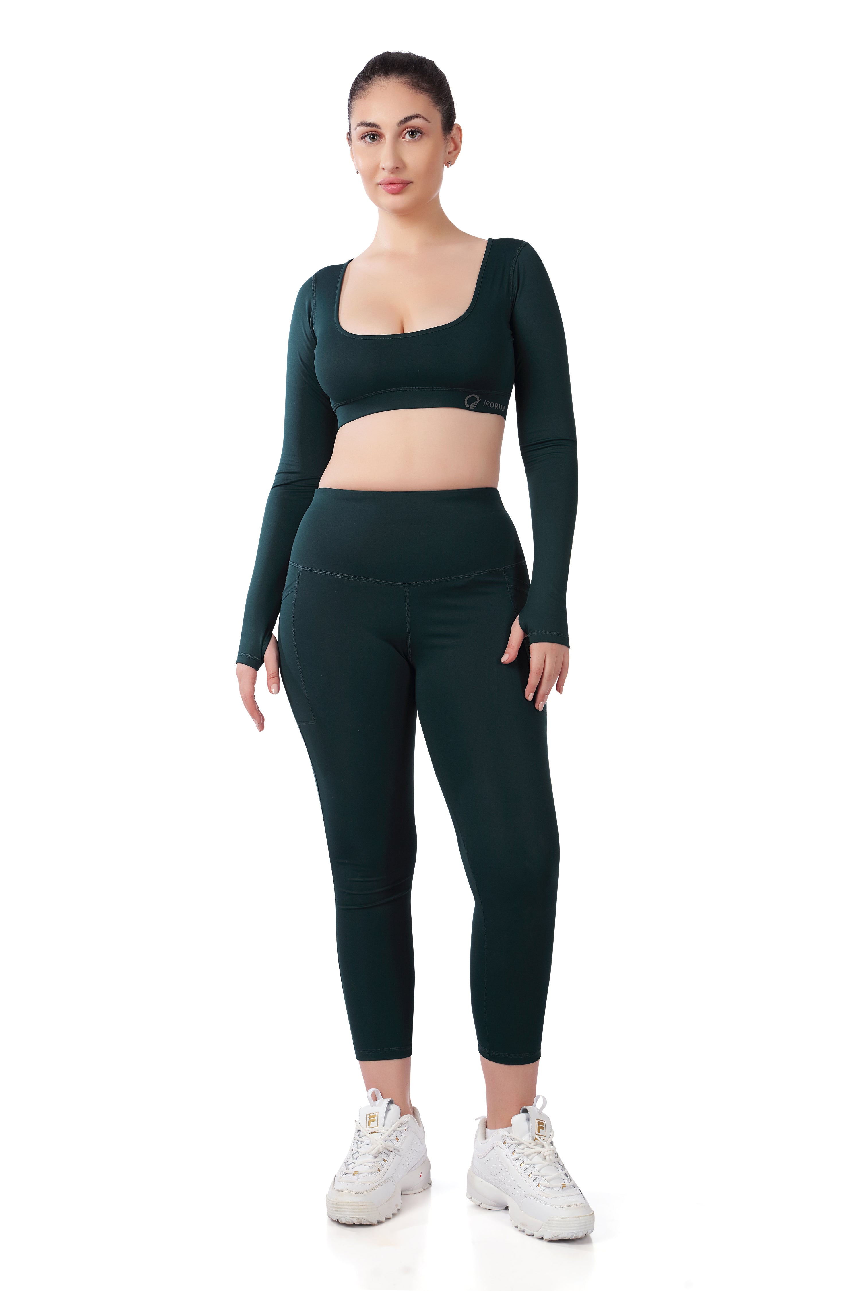 Square Neck Co-Ord Set with Full Sleeves