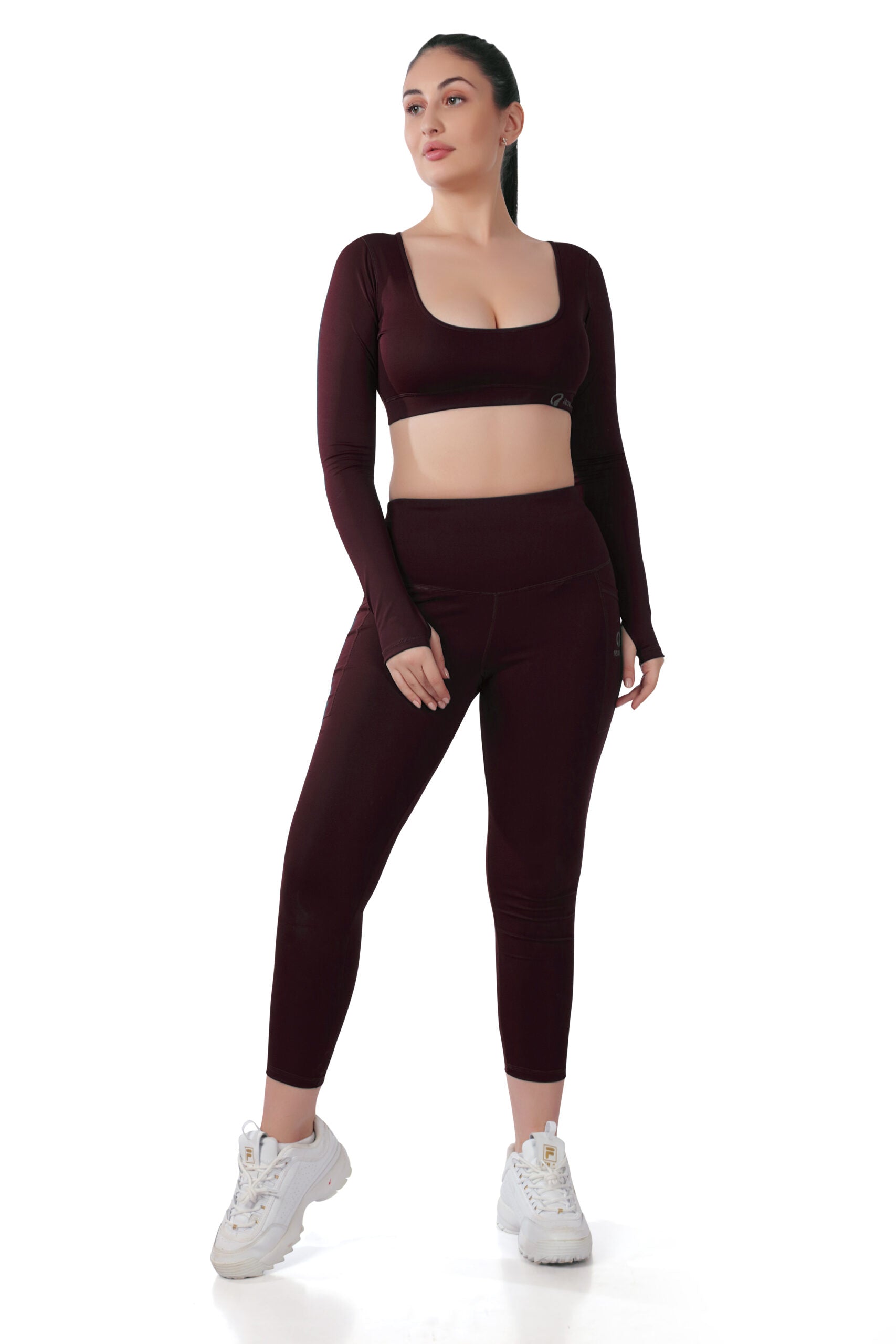 Square Neck Co-Ord Set with Full Sleeves