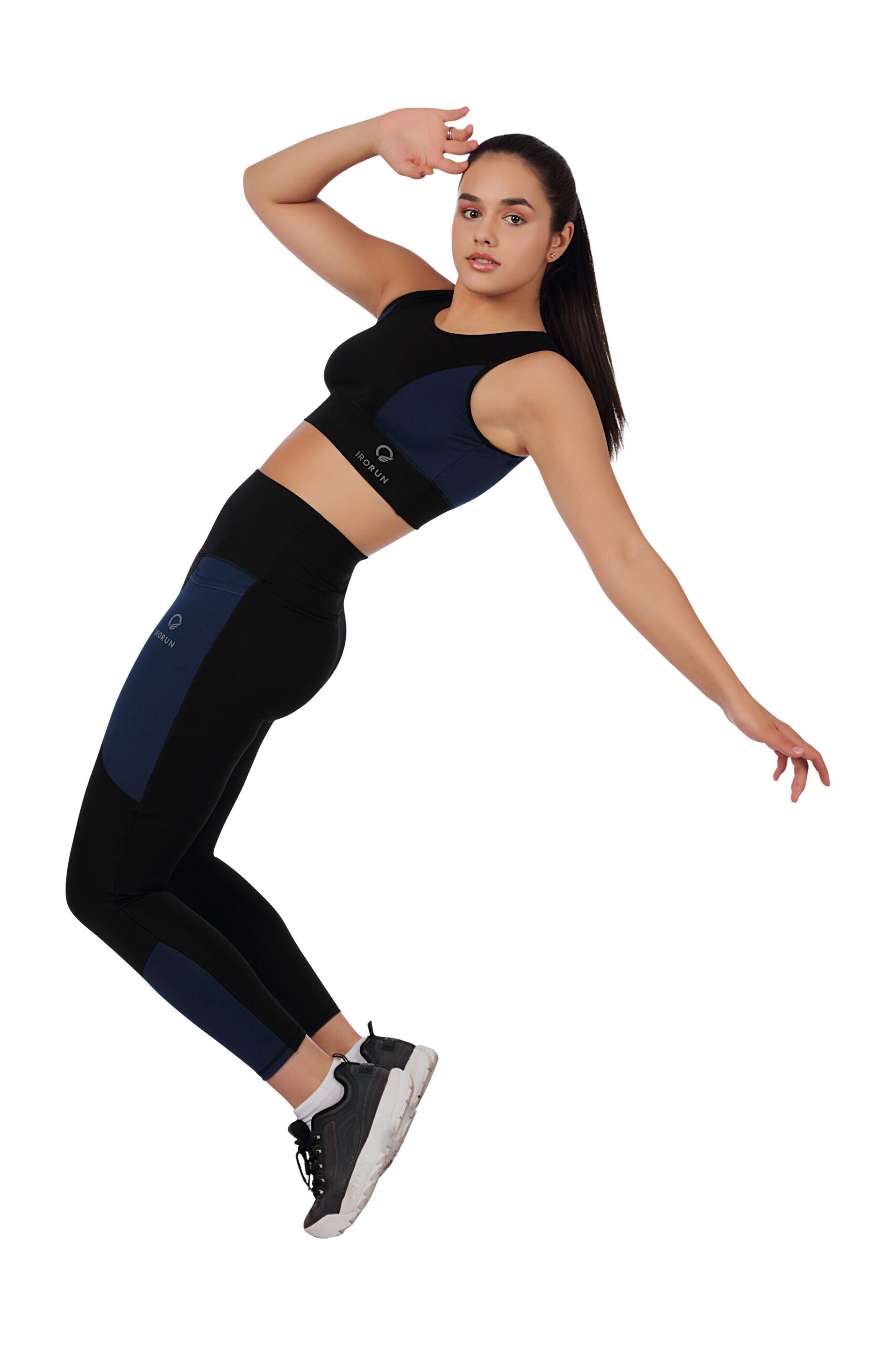Blue Patch Crop Top – Sleek Sleeveless Fit
