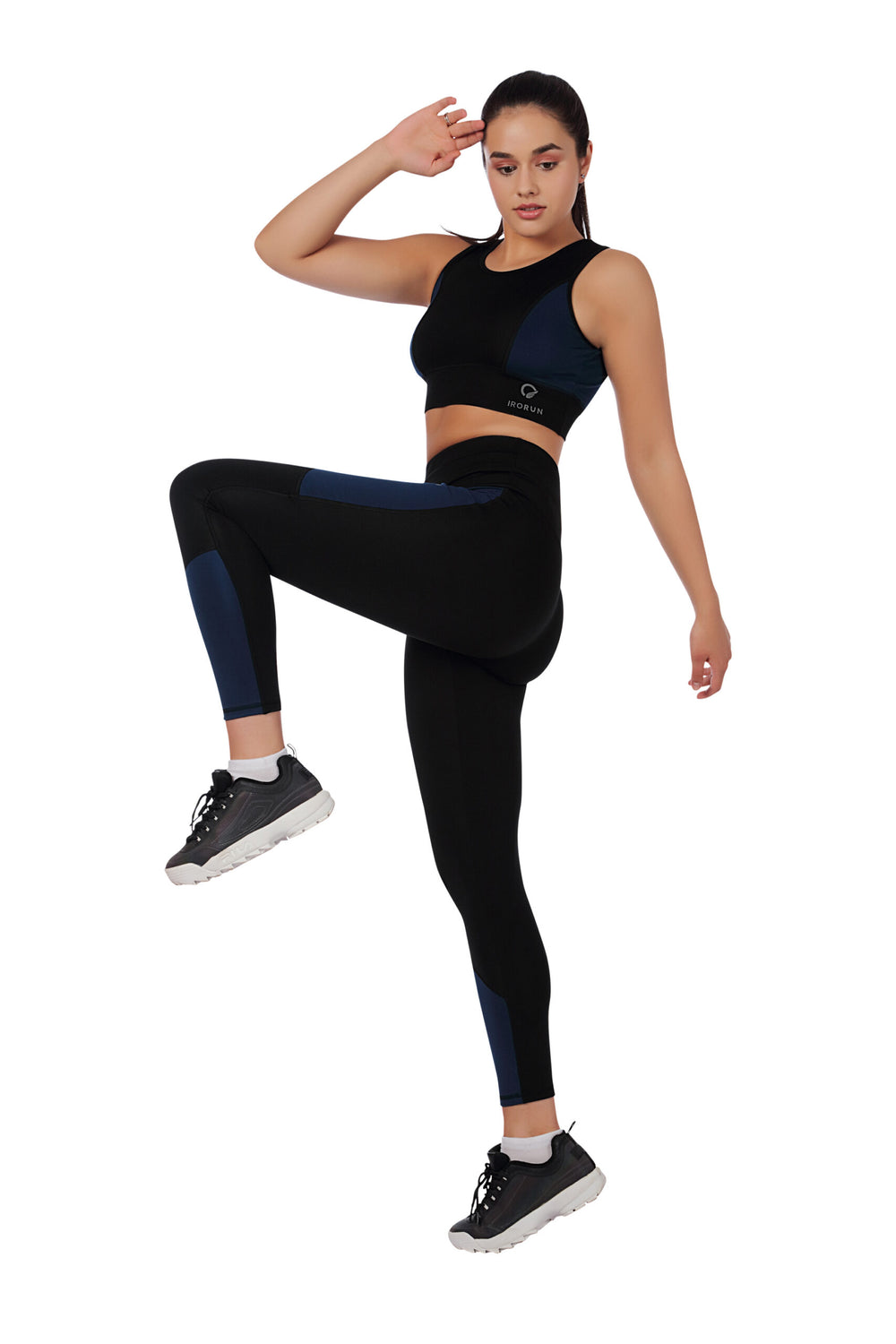 Blue Patch Co-Ord Set –Stylish Gymwear