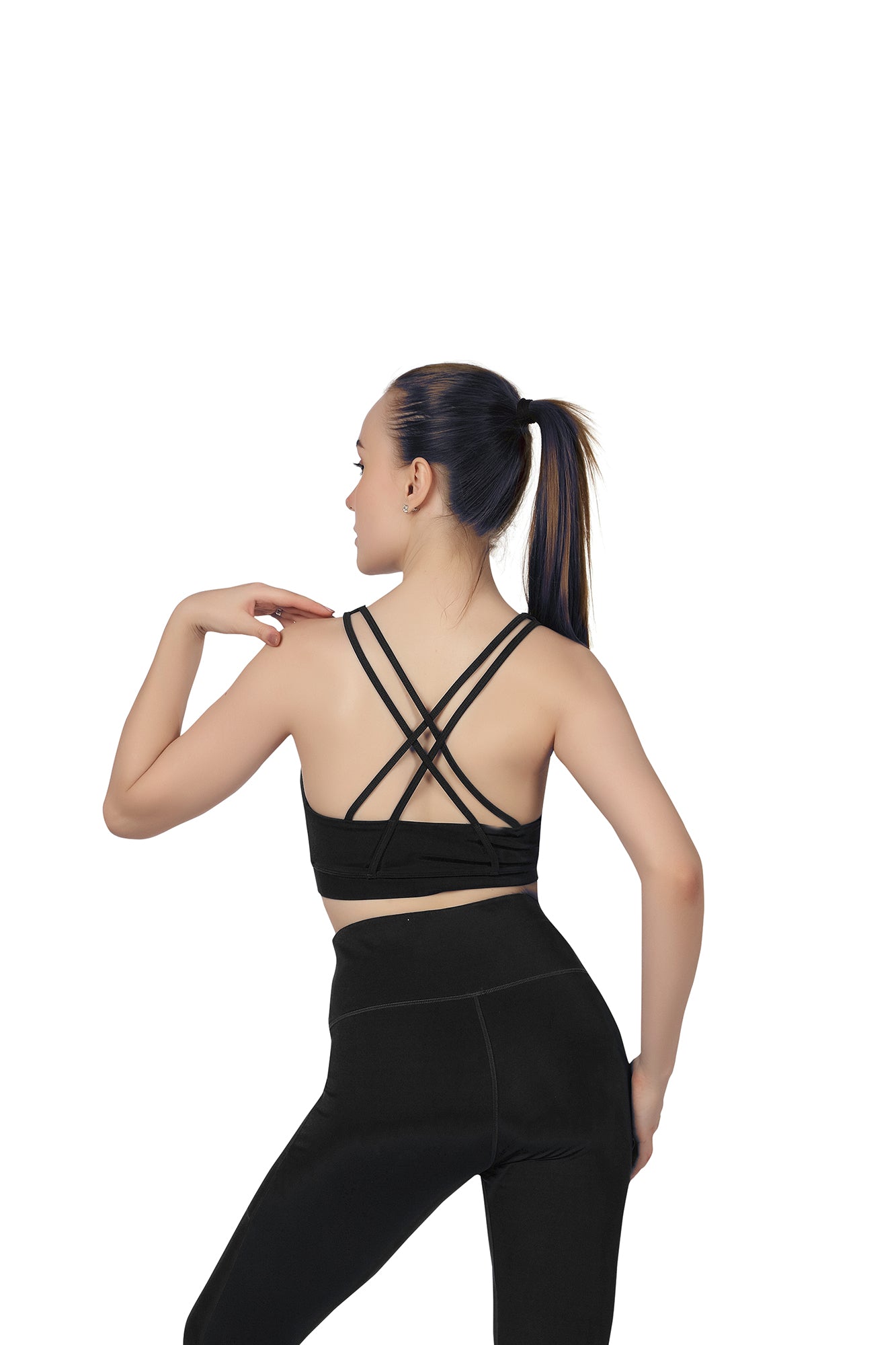 4 Cross Strap Back Sports Bra – Stylish & Supportive Fit