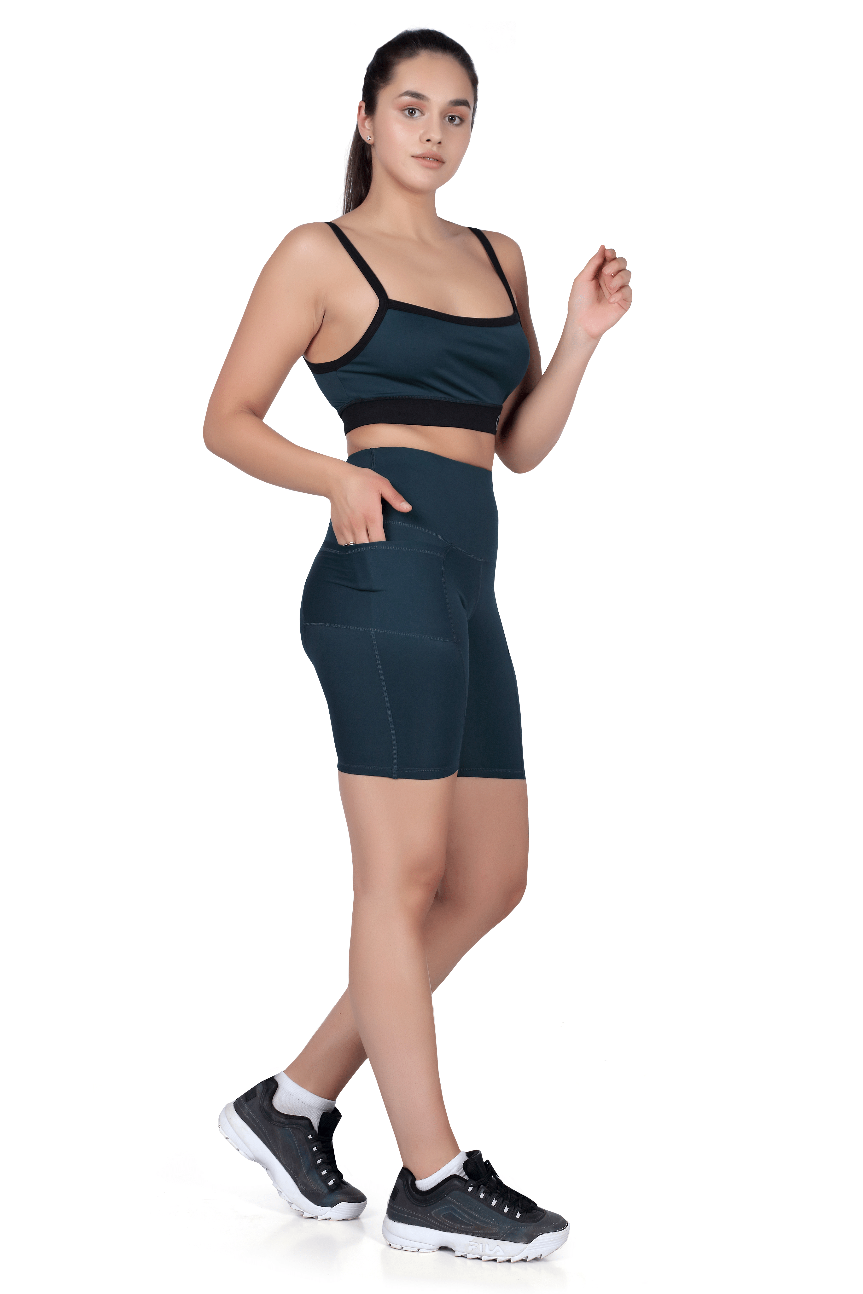High Waist Cycling Shorts – Sweatproof & Stretchy